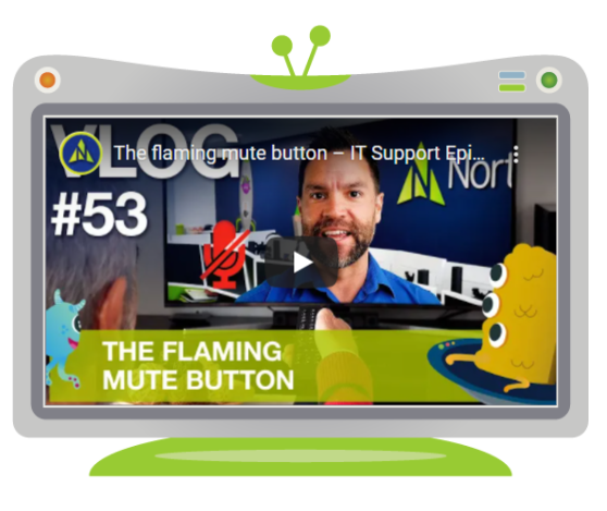 The flaming mute button!