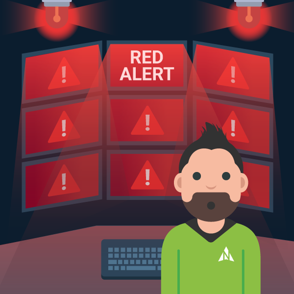 Red alert screen